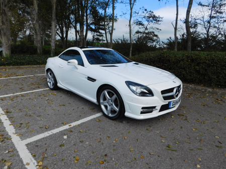 2014 Mercedes SLK200 AMG SPORT BLUE-CIENCY A BLACK LEATHER £14,250
